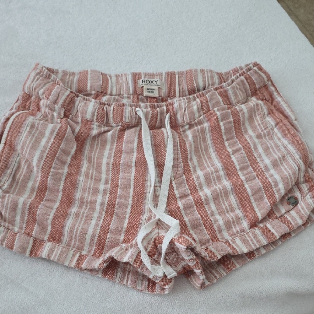 Roxy Women's Striped Pink Shorts